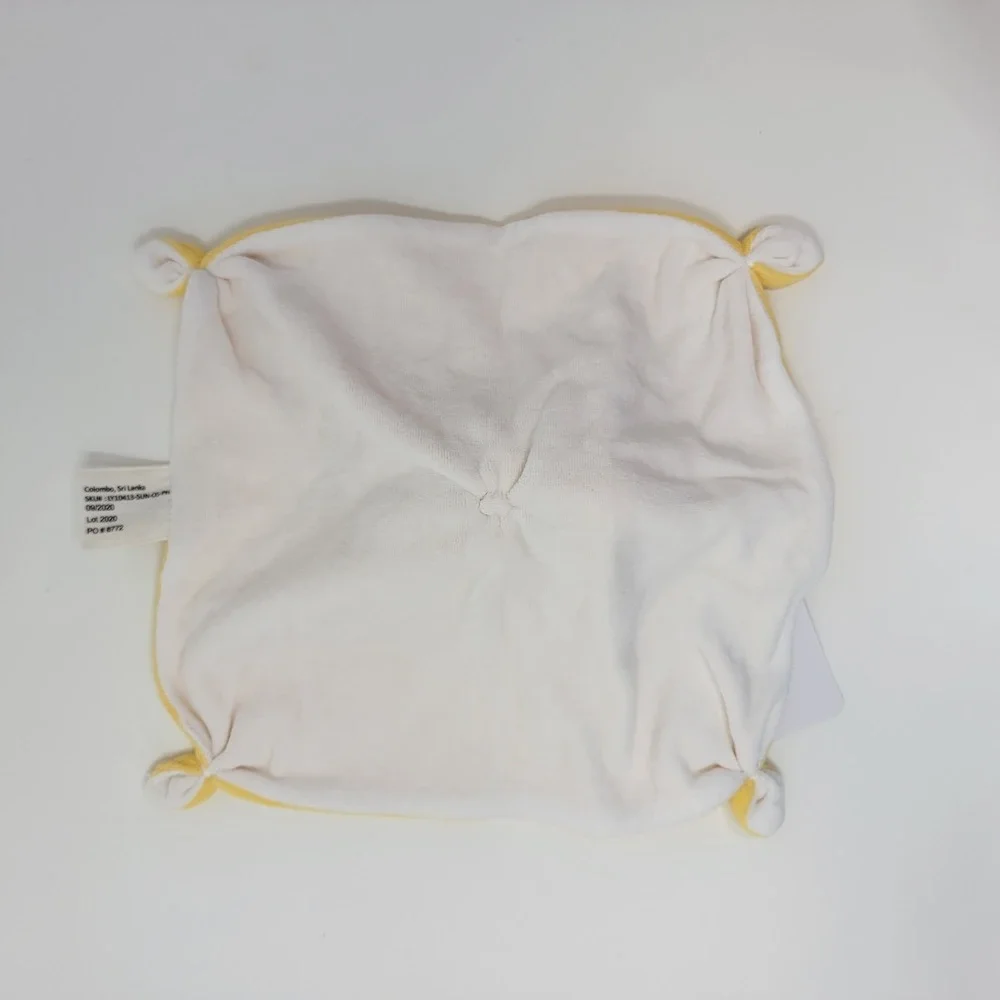 NWT Burt's Bees Baby Yellow Hold Me Bee Lovey Organic Cotton Security Blanket